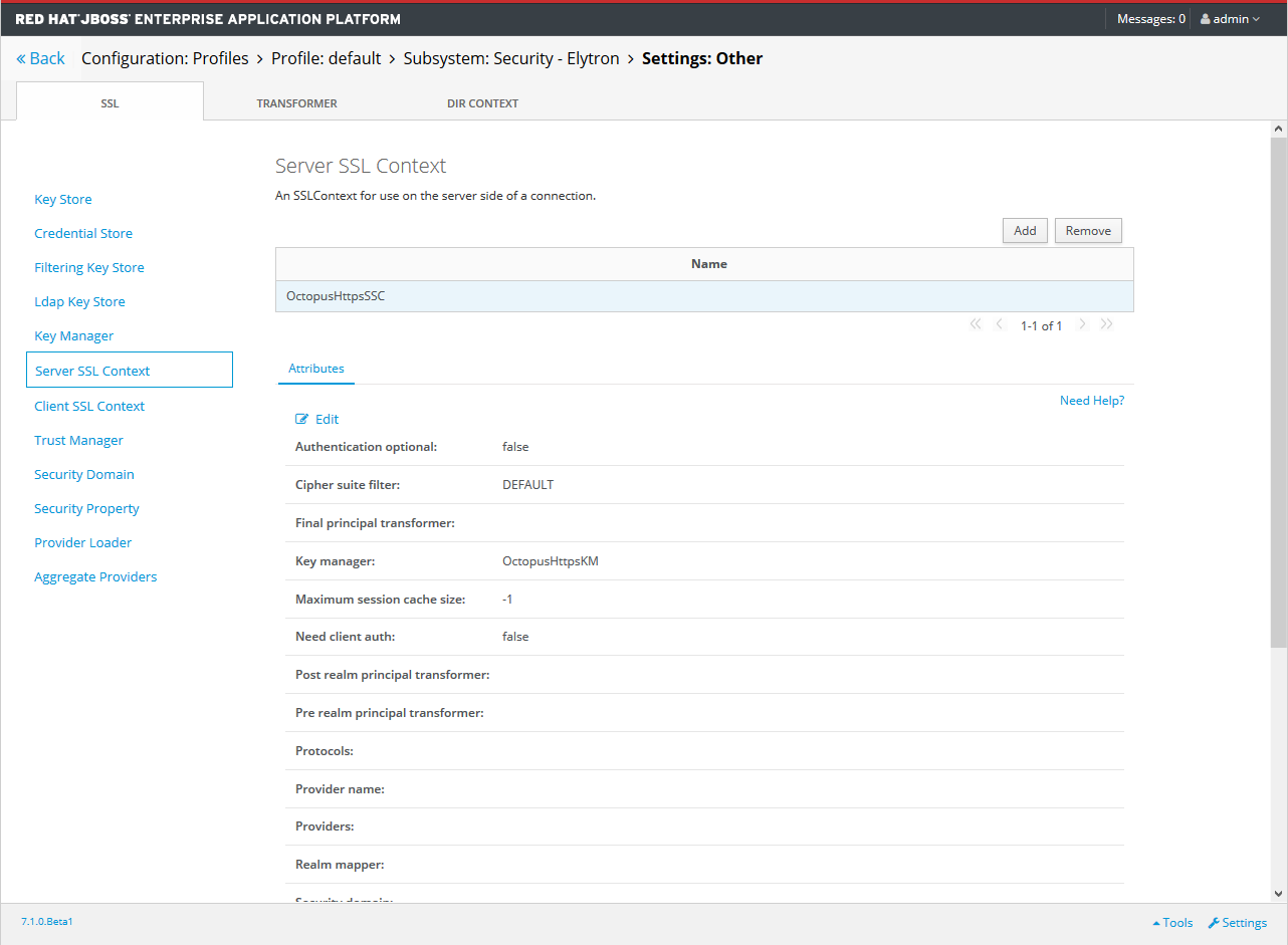 Elyton Server SSL Context
